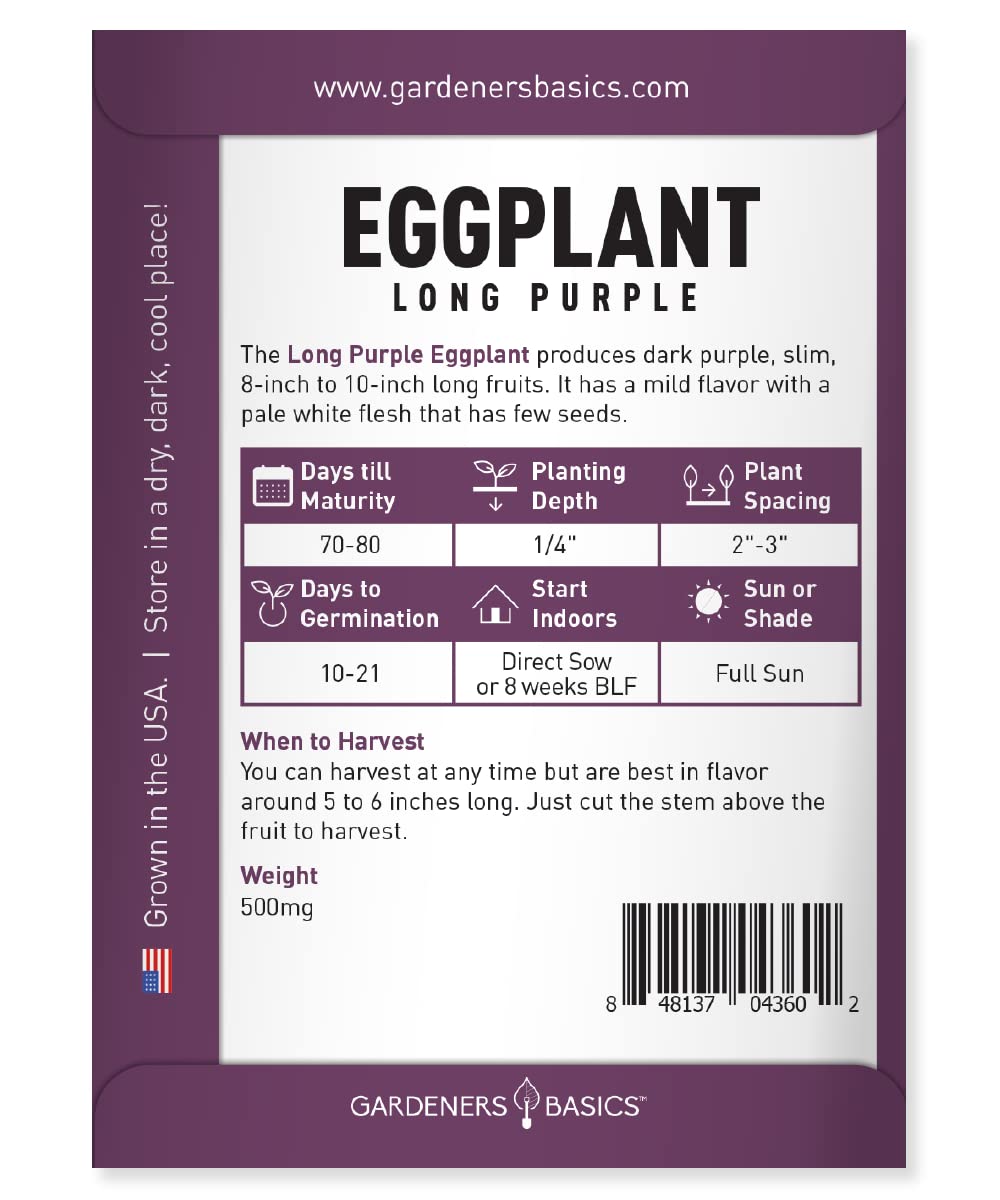 Gardeners Basics seed packet with growing directions for gardeners.