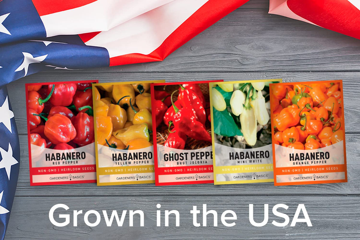 Gardeners Basics orange habanero seeds pack for vibrant peppers and bold salsas