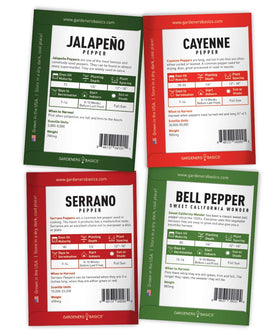 Gardeners Basics Serrano seeds for planting, vibrant pepper heat for dishes
