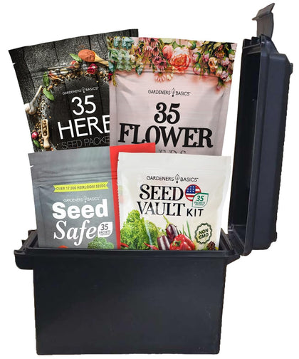 Gardeners Basics ultimate survival seed kit packshot for long-term garden planning