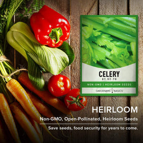 Gardeners Basics Celery 52-70 USA-grown heirloom seeds for confident planting.