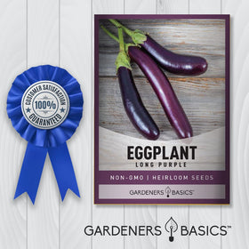 Gardeners Basics seed packet lists 500 mg seeds and directions.