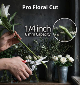 Gardeness pruning snips showing adjustable pivot tension for personalized feel