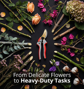 Gardeness Titanium Bypass Pruning Shears ideal for flowers and branches pruning tasks.