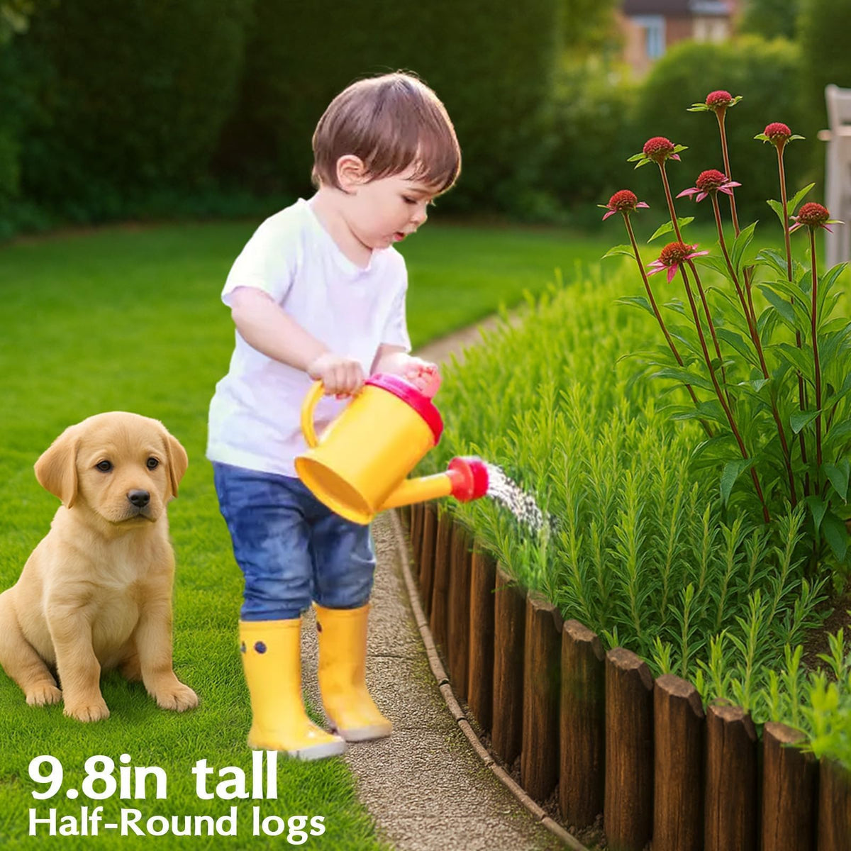 GardenFlow edging features a metal inner core for strong, length-adjustable connections.