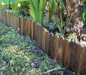 GardenFlow wood edging rollable for compact storage between seasonal layouts