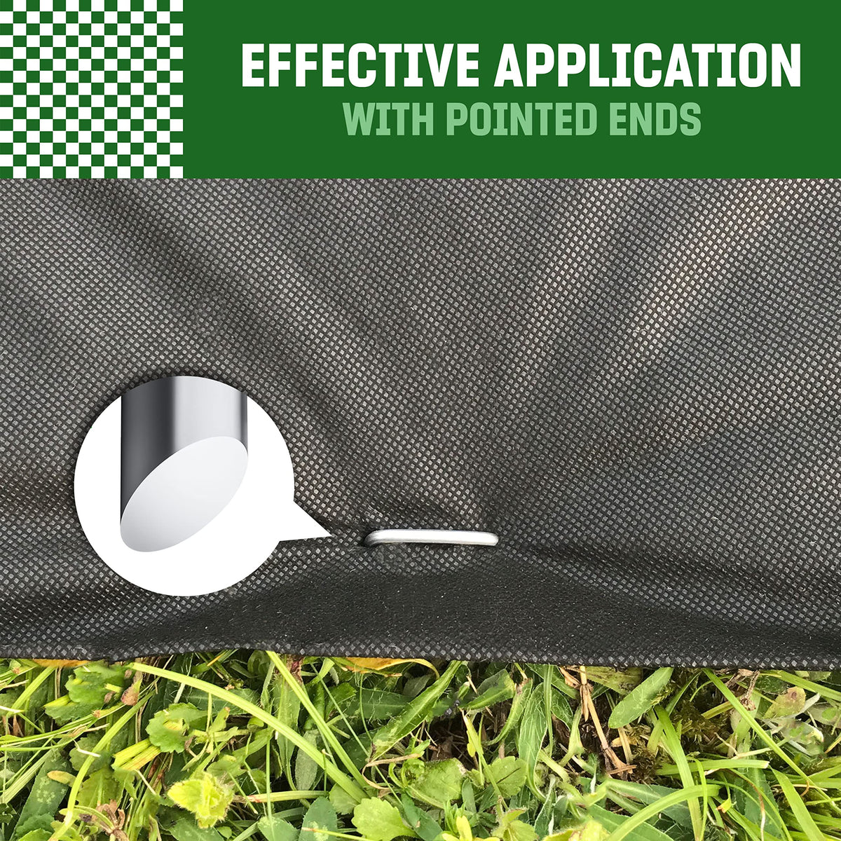 GardenGloss durable stakes suit garden projects from landscaping fabric to pond nets