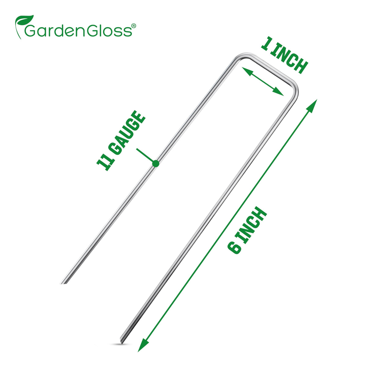 GardenGloss 6-inch galvanized stakes with strong steel wire withstand tough soil conditions