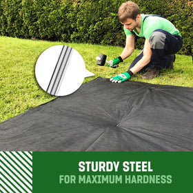 GardenGloss versatile ground anchors secure artificial turf, cables, tents, nets and more