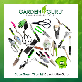 Garden Guru Eco Hand Rake large hanging hole for easy storage.