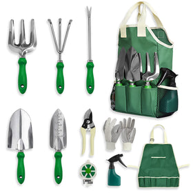 GardenHOME 11-piece gardening kit front view for organized tasks.