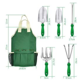 GardenHOME ergonomic plastic-handled tools reduce hand fatigue.