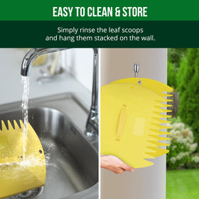 GardenHOME Quick outdoor cleanup with versatile leaf scoops.