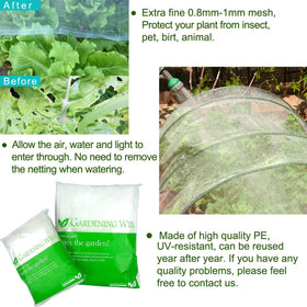 Gardeningwill fine mesh insect netting covers fruit and vegetables with airflow