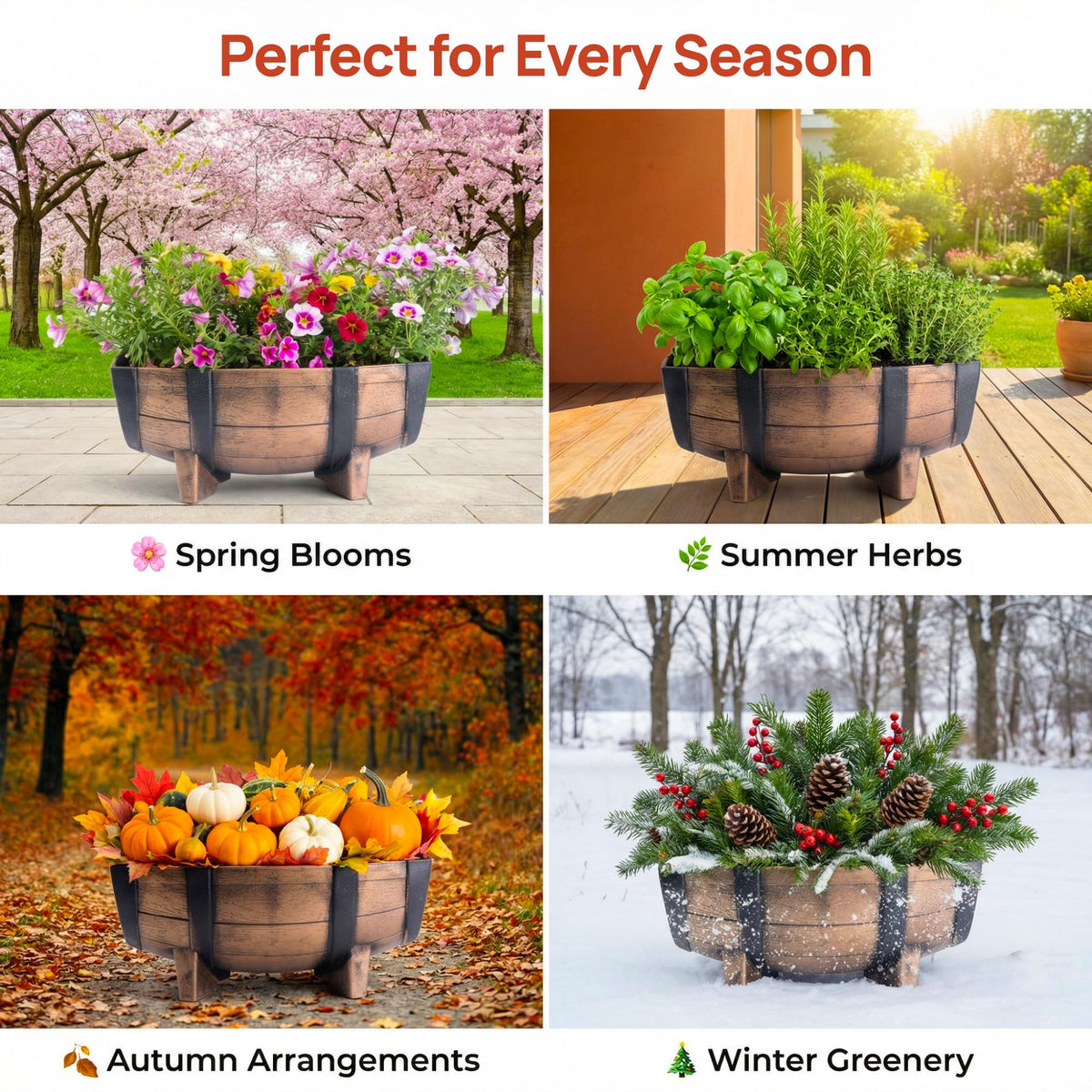 Gardenised outdoor-indoor-planter versatile for porches, balconies, or entryways.