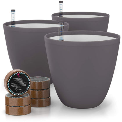 Gardenix Decor 7 inch self watering planter indoors with water level indicator