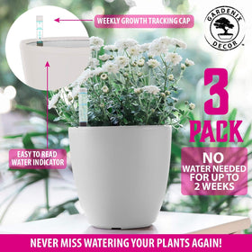 Gardenix Decor unbreakable polypropylene resists leaks and impact for long life.