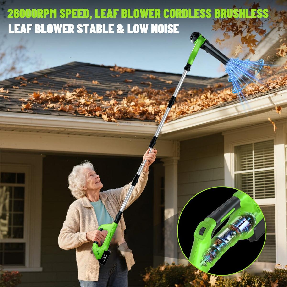 GardenJoy indoor mode helps dust and debris removal inside spaces.