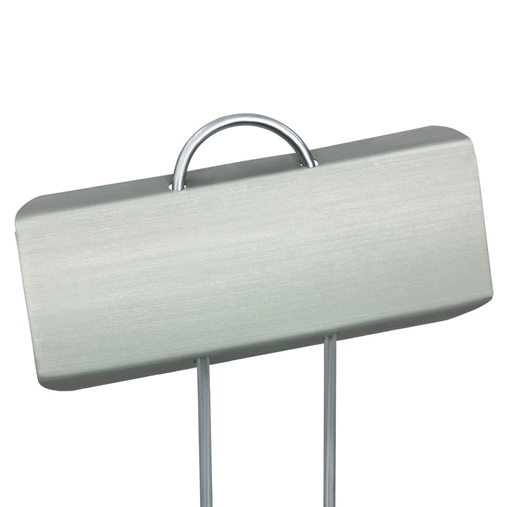 GardenMate 100-pack zinc plant labels in the garden for durable weatherproof labeling.