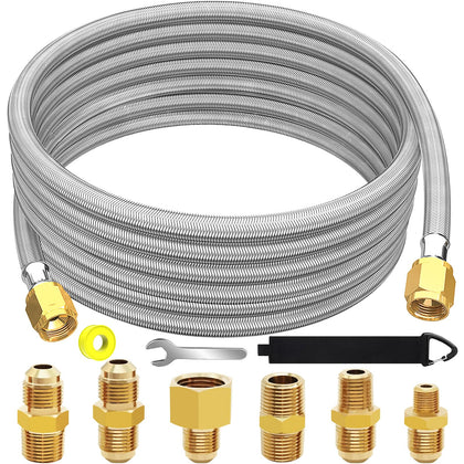 GardenNow 20ft propane hose extension for flexible outdoor grilling setups.