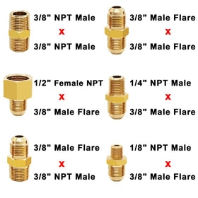 GardenNow 3/8 flare fittings ensure secure, leak-free connections.