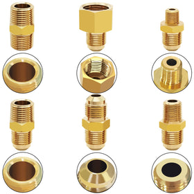 GardenNow brass adapter kit enables quick 3/8 flare conversions for various appliances.
