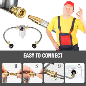GardenNow dual-tank RV setup keeps gas flowing during tank swap.