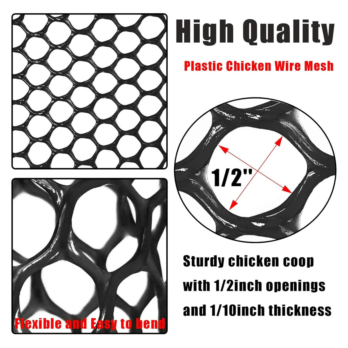 GardenNow plastic mesh rolled for easy storage and quick DIY installation.