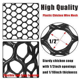 GardenNow plastic mesh rolled for easy storage and quick DIY installation.