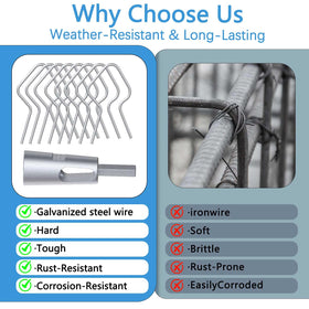 GardenNow galvanized steel clips resist deformation, ensuring durable fencing.