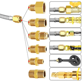 GardenNow stainless steel braided hose resists corrosion and high heat.
