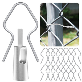 GardenNow T-post clips 200-pack shown securing wires on posts for multiple projects.