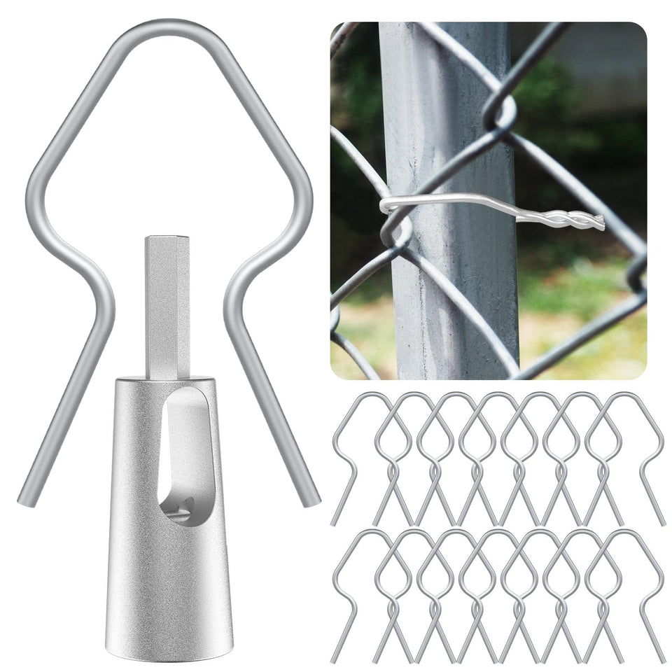 GardenNow T-post clips 200-pack shown securing wires on posts for multiple projects.