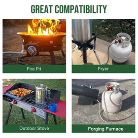 GardenNow turkey fryer and outdoor cooking setup ready to use
