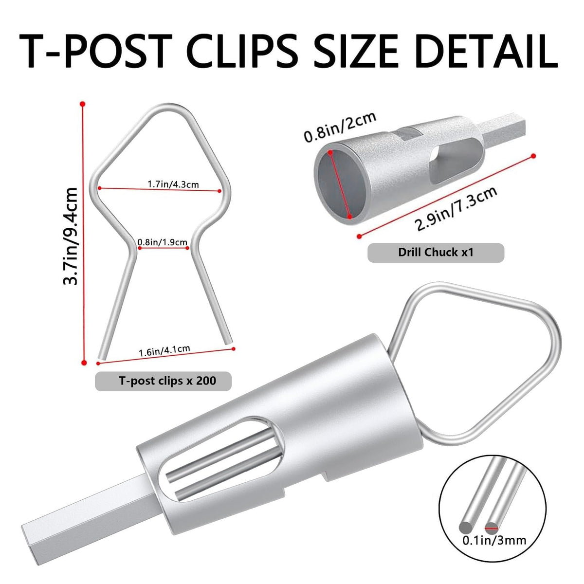 GardenNow wire fence clip close-up shows sturdy galvanized steel for rust resistance.