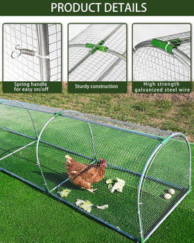 Gardenova predator-proof run with secure zippers and mesh safeguards flock.
