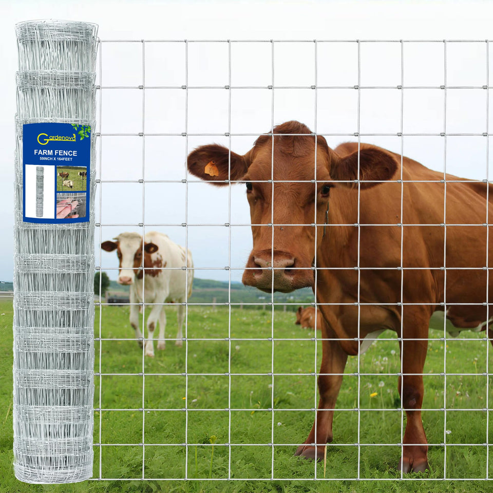 Gardenova livestock fence roll 5ft x 164ft durable perimeter solution