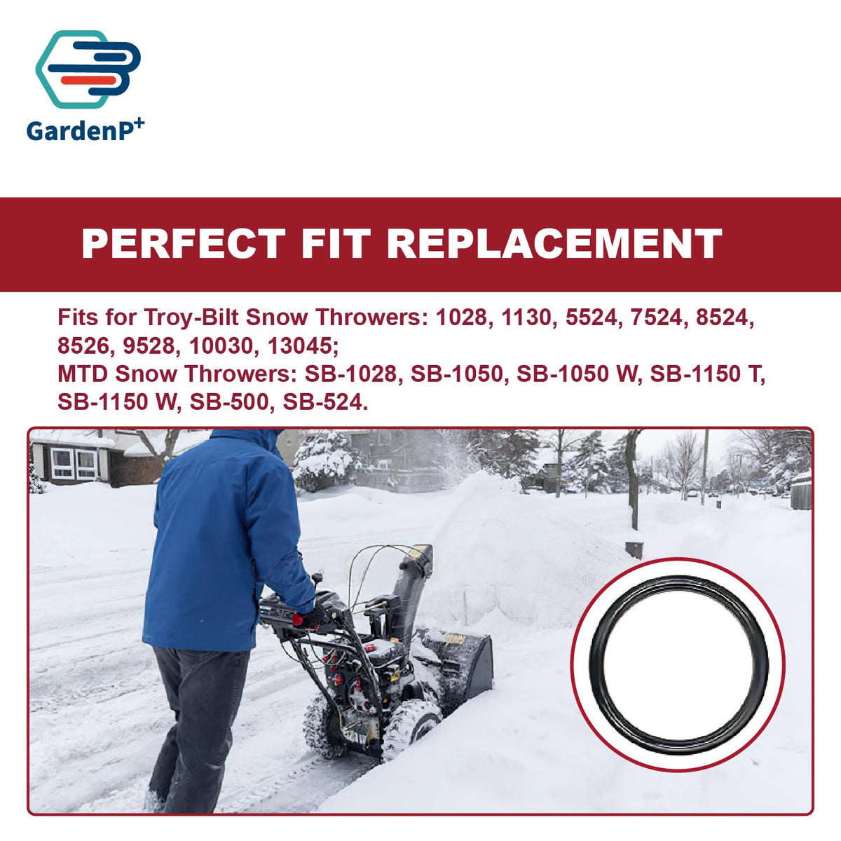 GardenP+ OEM replacement friction wheel matches factory dimensions for easy swaps.
