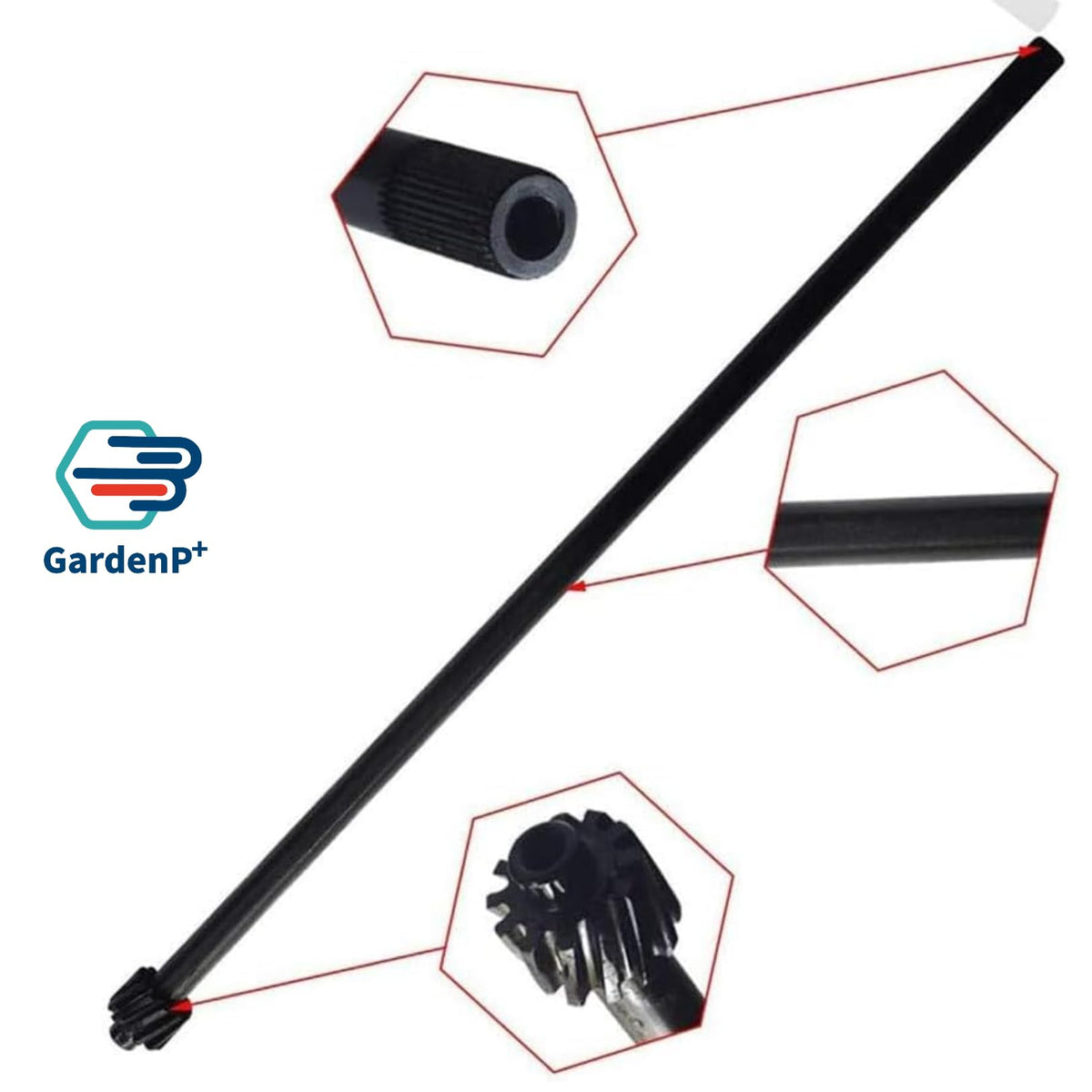 GardenP+ rod screw shown for a secure linkage.