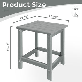 GardenStar HDPE end table beside poolside area illustrating water resistance