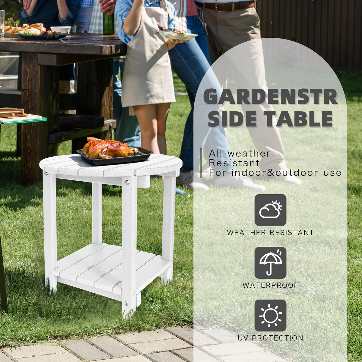 GardenSTAR weatherproof HDPE construction for outdoor use