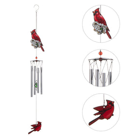 Gardenvy Cardinal Wind Chime garden display creates a welcoming focal point.