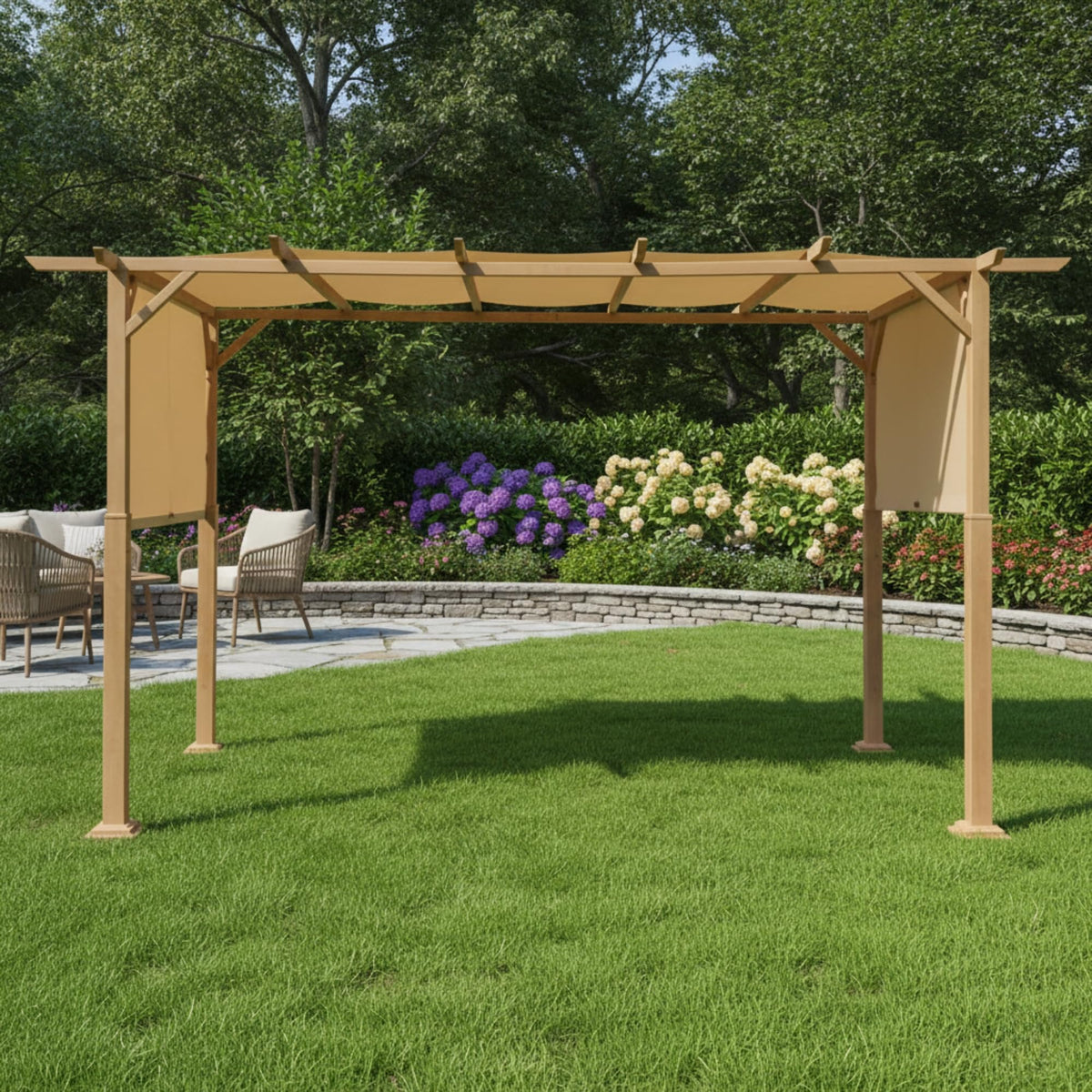 Garden Winds 49964 replacement top laid out for easy installation.