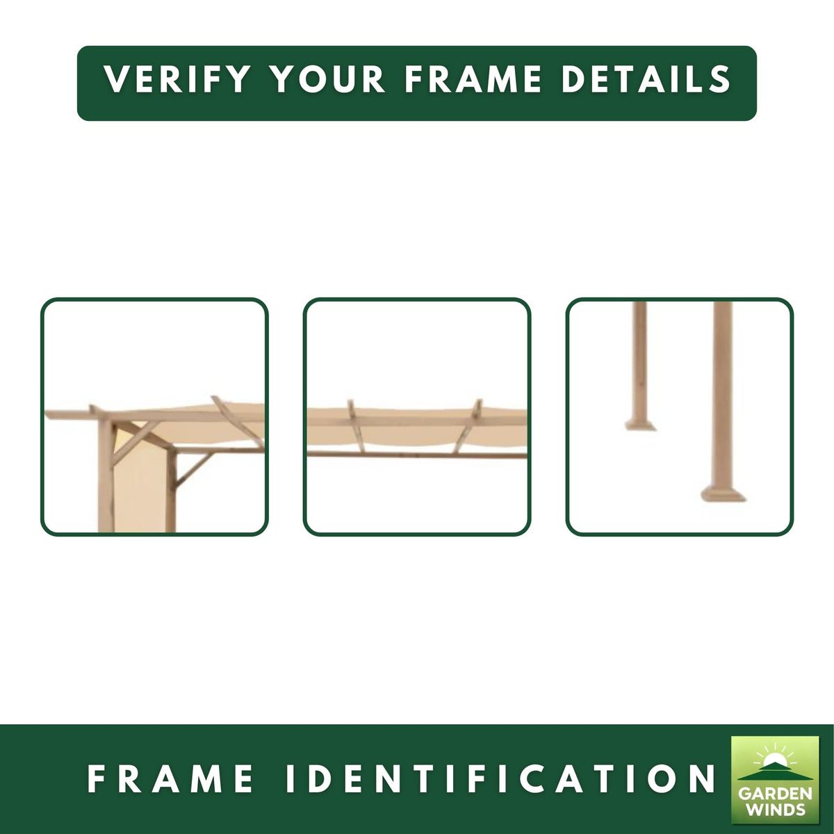 Garden Winds canopy top only; frame and netting not included.
