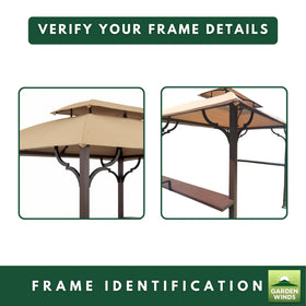 Garden Winds CPAI-84 beige canopy top for outdoor safety