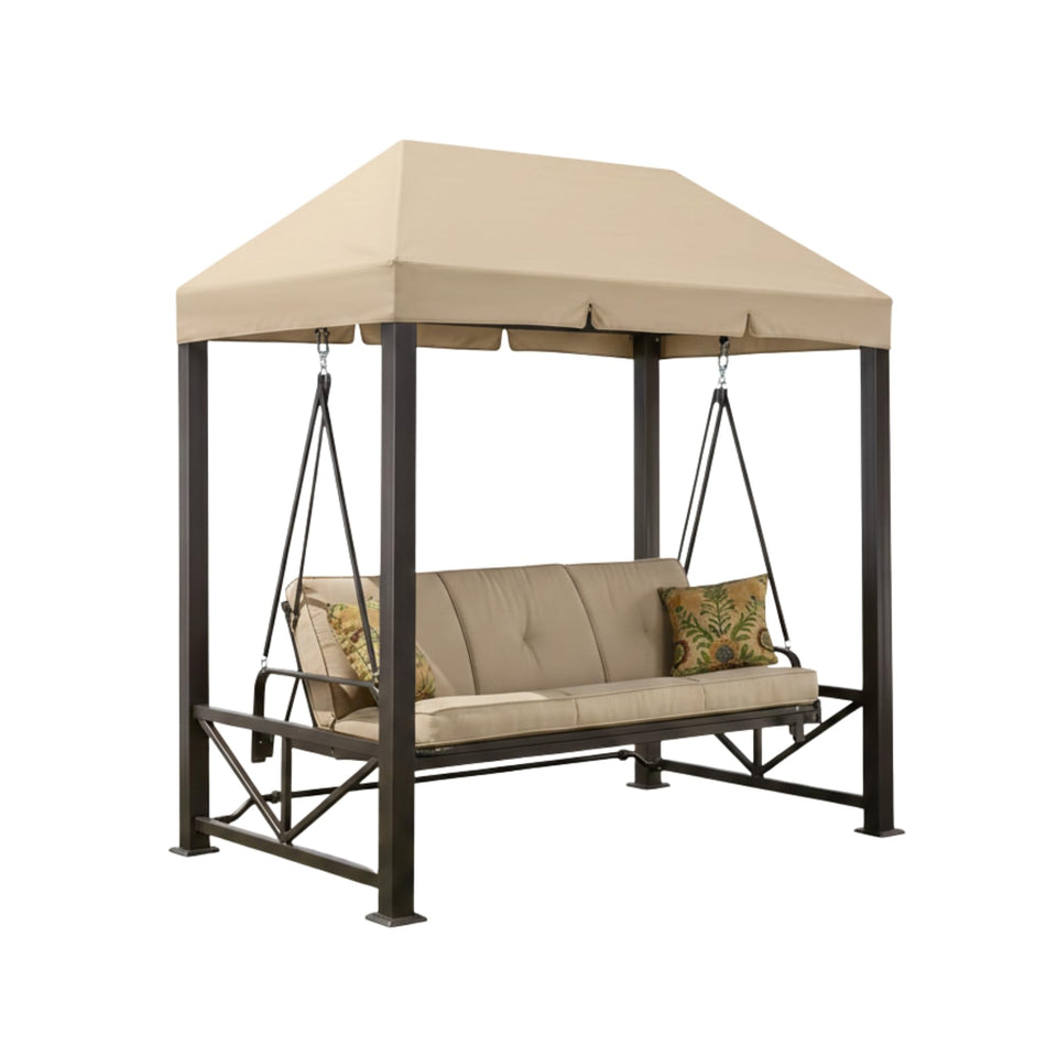 Garden Winds reinforced RipLock 350 beige canopy top for durable outdoor shade