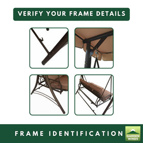 Garden Winds replacement canopy top only ships without frame