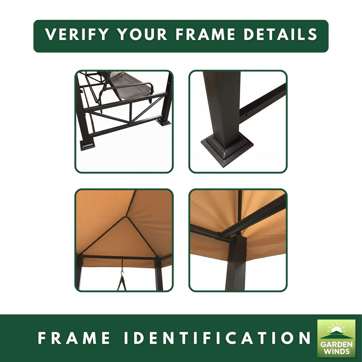 Garden Winds replacement canopy top only, frame not included