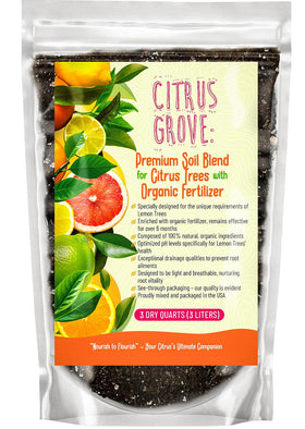 GardenWise Citrus Grove Soil Mix texture highlighting drainage-friendly perlite for healthy citrus roots.
