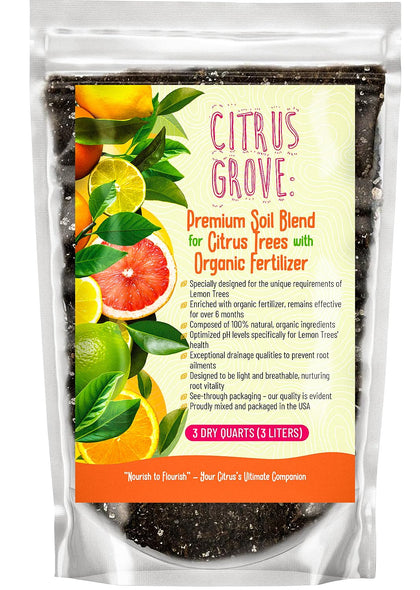 GardenWise Citrus Grove Soil Mix texture highlighting drainage-friendly perlite for healthy citrus roots.